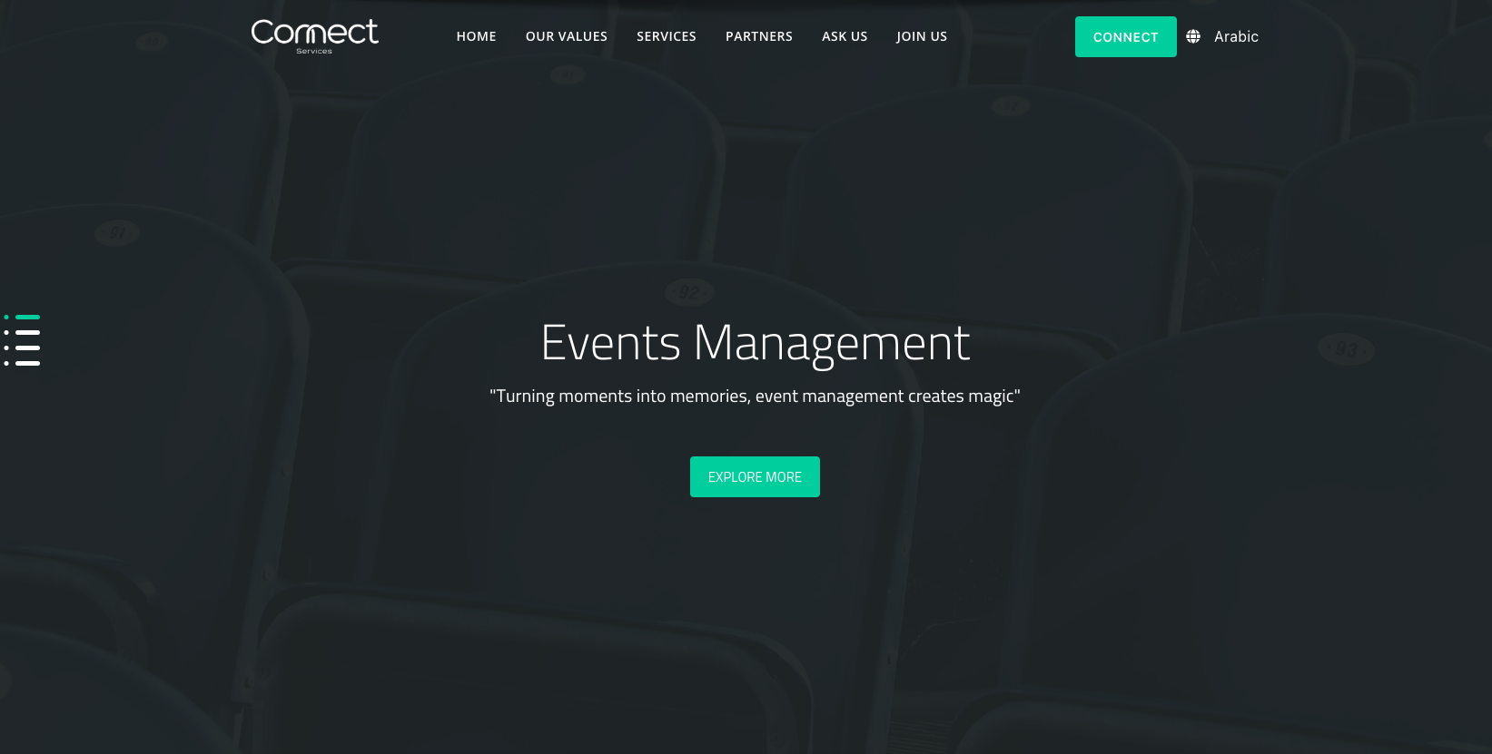 Connect Services Company Website - Homepage